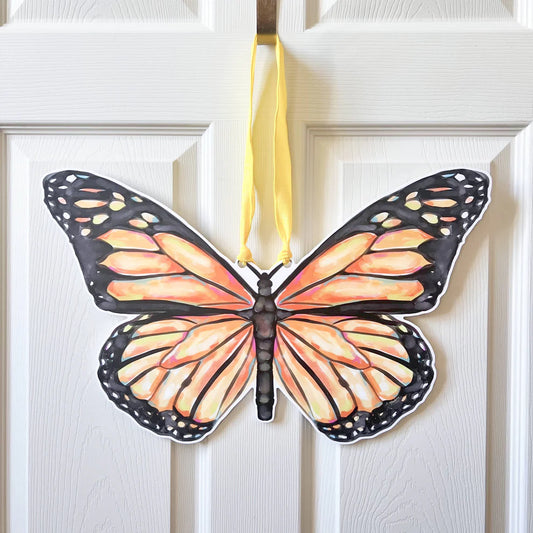 Monarch Butterfly Door Hanger - Burlap and Bling Decor