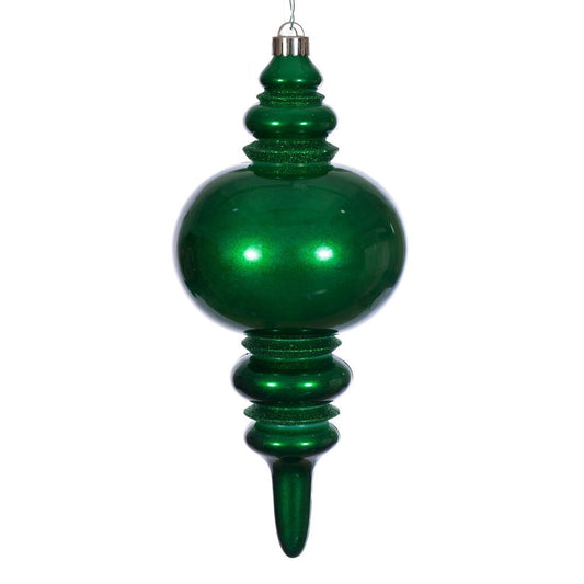 13" Green Candy Glitter Finial UV