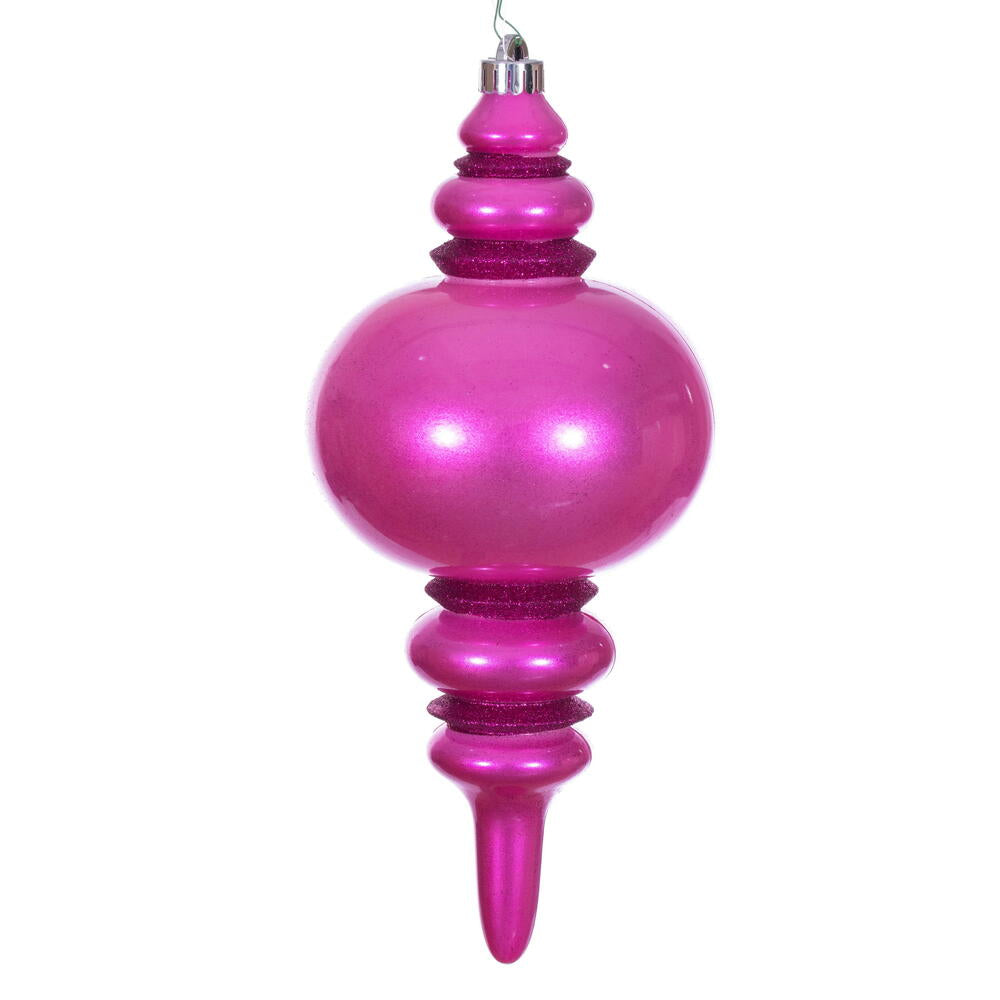 13" Hot Pink Candy Glitter Finial UV