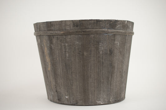WOOD 8"POT COUNTRY WASH