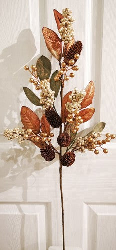 28IN MIX BERRY &LEAF SPRAY CRGO - Burlap and Bling Decor