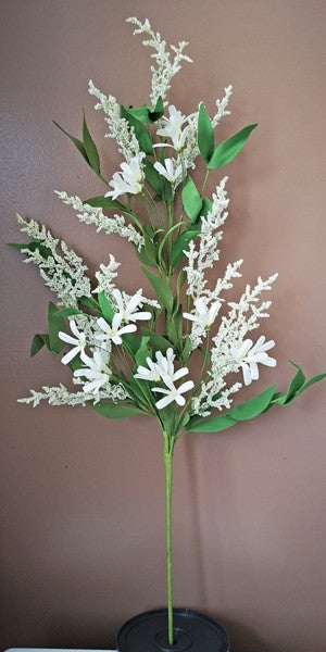 32" FLOWER SPRAY CREAM - Burlap and Bling Decor