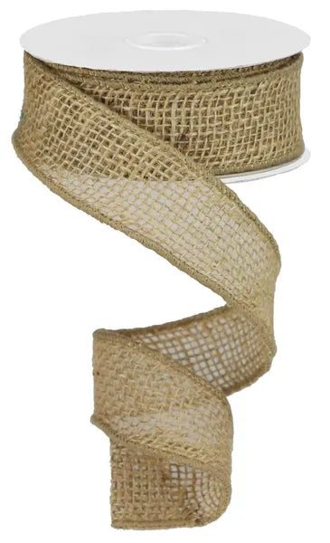 1.5"X10YD LOOSE WEAVE BURLAP NATURAL - Burlap and Bling Decor