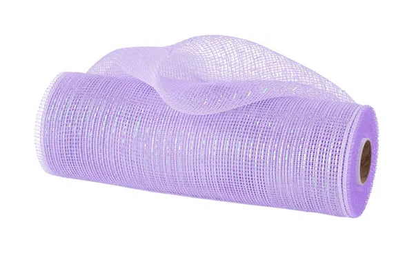 10.25"X10YD IRID FOIL MESH IRID PASTEL LAV/WHITE LIGHTER - Burlap and Bling Decor
