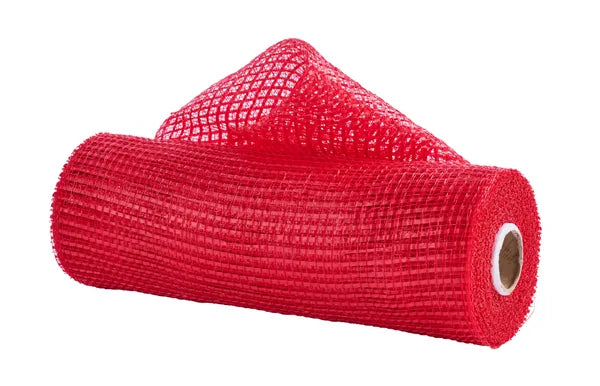 10"X10YD WIDE STRIPE MESH RED - Burlap and Bling Decor