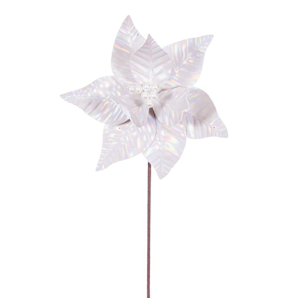 20" Cream Iridescent 10" Flower