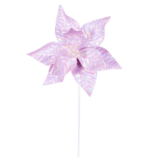 20" Pink Iridescent 10" Flower