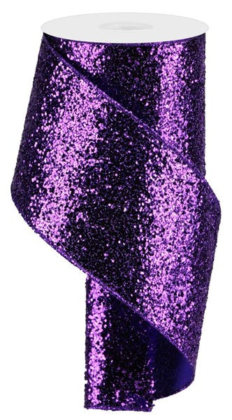 4" x 10yd Large Glitter Purple