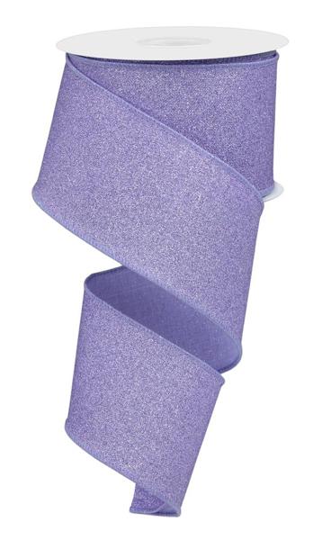 2.5"X10YD FINE GLITTER ON ROYAL LAVENDER