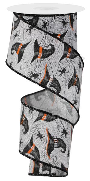 2.5"X10YD WITCH HATS AND SPIDERS - Burlap and Bling Decor