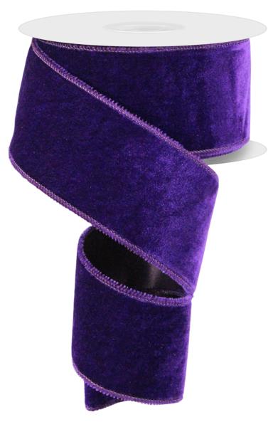 2.5"X10YD DELUXE VELVET/SATIN BACKING PURPLE