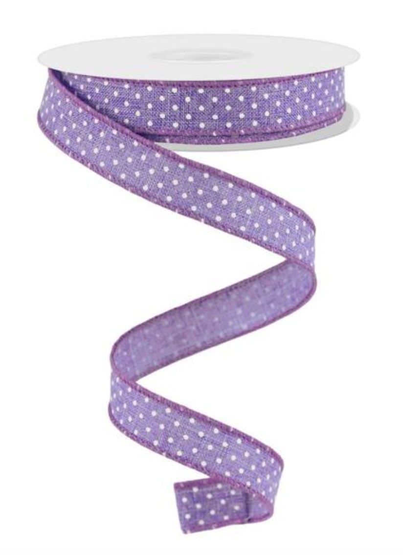 5/8" x 10yd Raised Swiss Dots On Royal Purple - Burlap and Bling Decor