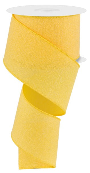 2.5"X10YD CRYSTAL SHINE YELLOW - Burlap and Bling Decor