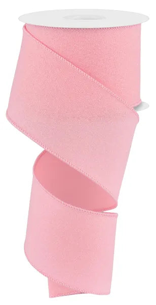 2.5"X10YD CRYSTAL SHINE ROSE PINK WIRED RIBBON - Burlap and Bling Decor