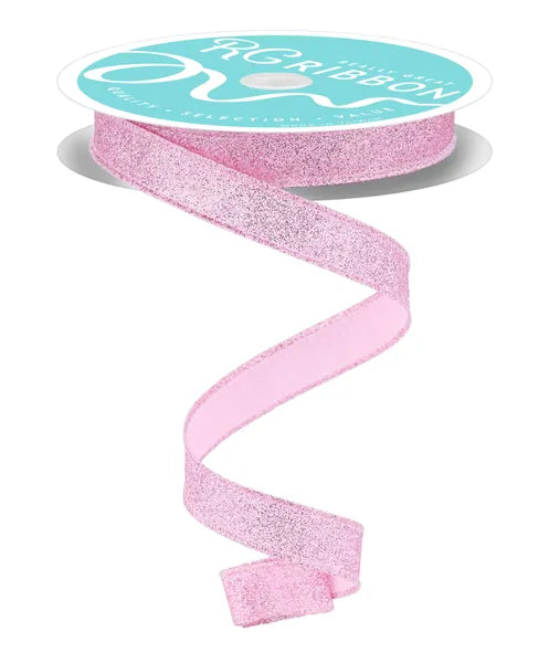 5/8"X10YD SHIMMER GLITTER PINK - Burlap and Bling Decor