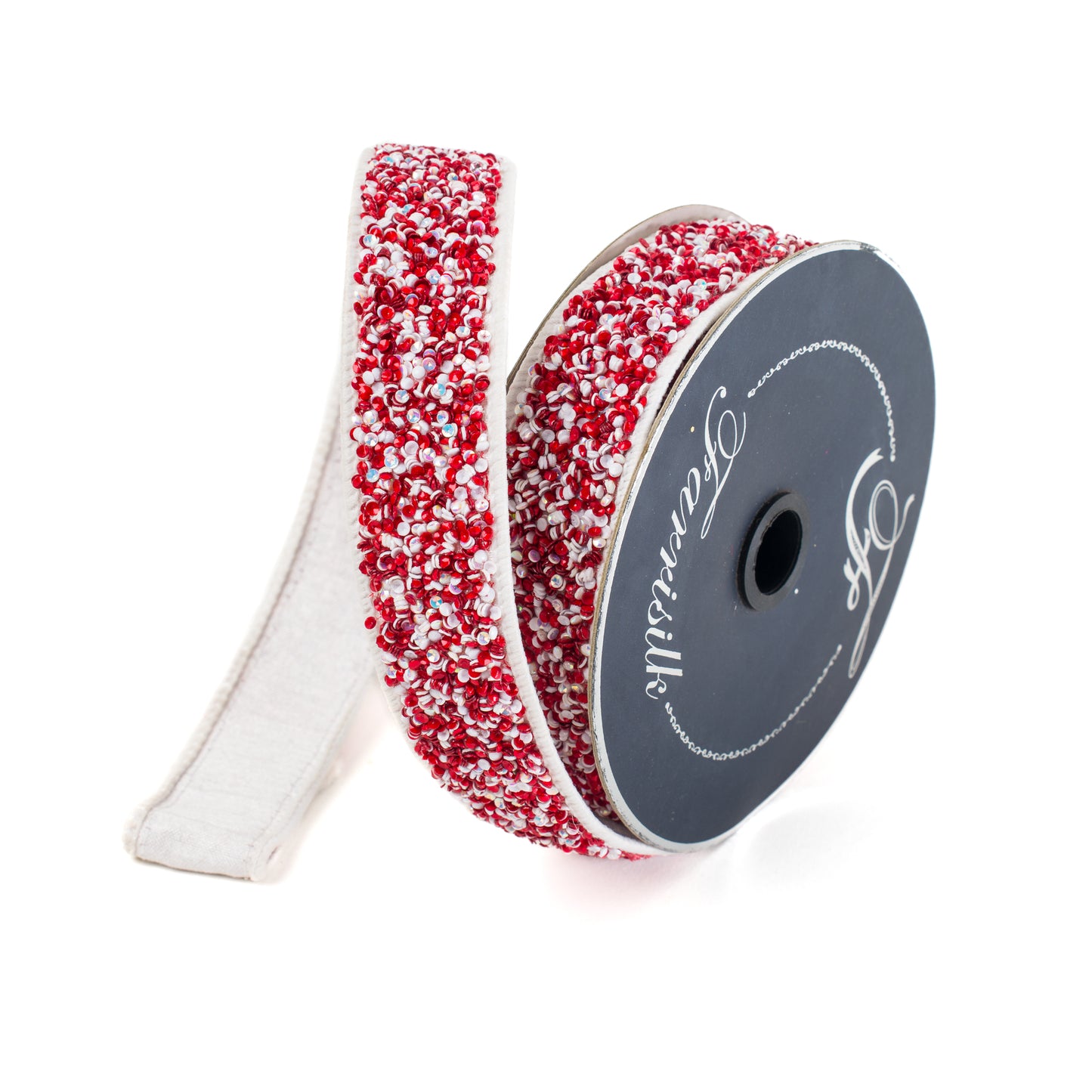 1"X10YD SPRINKLES RED WHITE