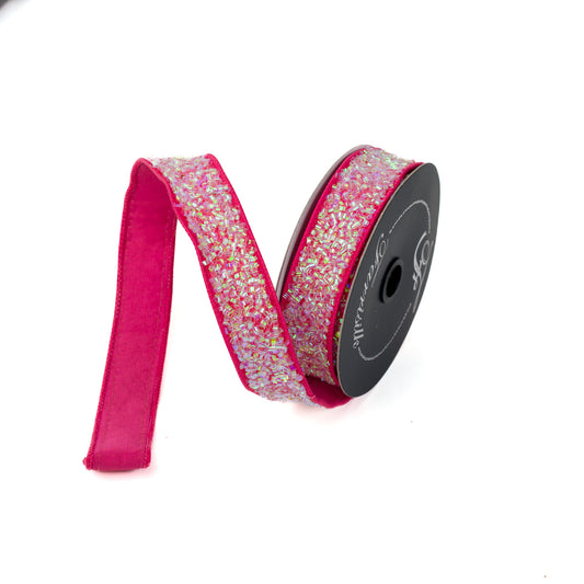 1"X10YD TINSEL TOWN PINK