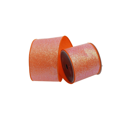 4"X10YD SUGAR FROST ORANGE Ribbon