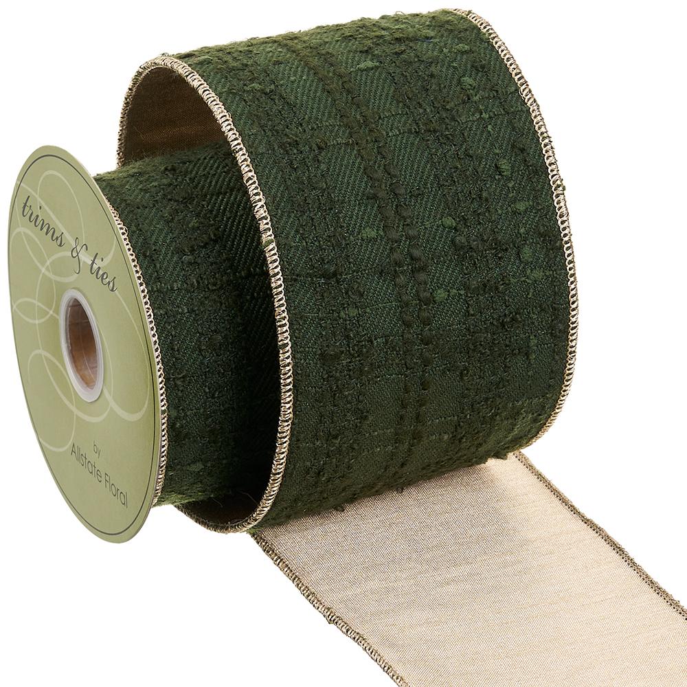 4" X 5YD GREEN W/ GOLD BACKING