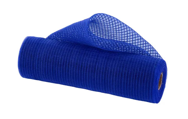 10.25"X10YD FINE WEAVE FAUX JUTE STRIPE ROYAL BLUE - Burlap and Bling Decor
