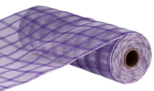 10.25"X10YD FAUX JUTE CHECK MESH PURPLE