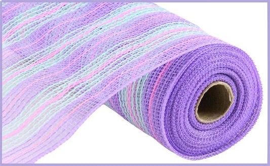 10.25"X10YD MINI STRIPE MESH LAVENDER/MINT/LT PINK