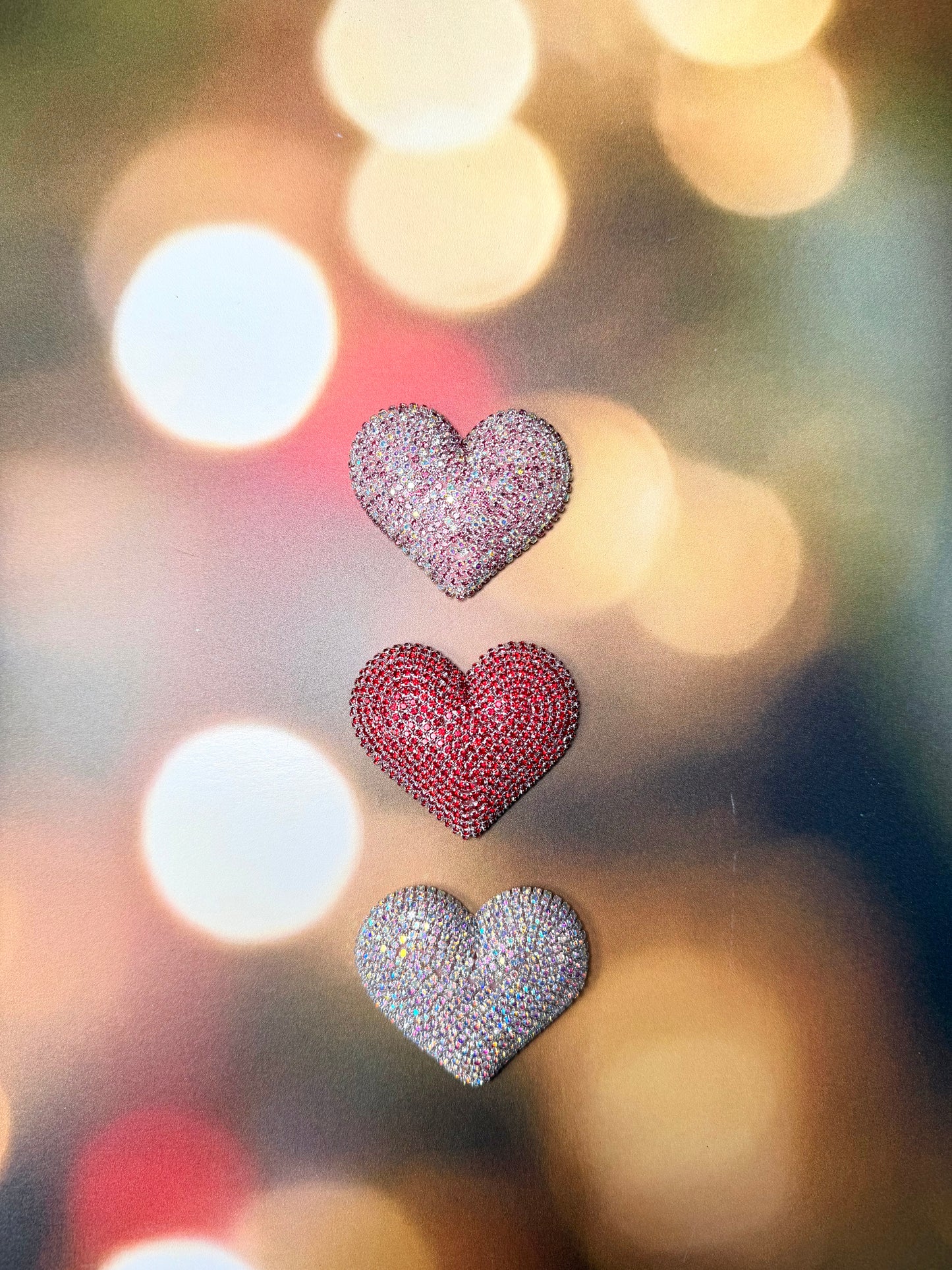 2.5" Jeweled Hearts ASSORTED