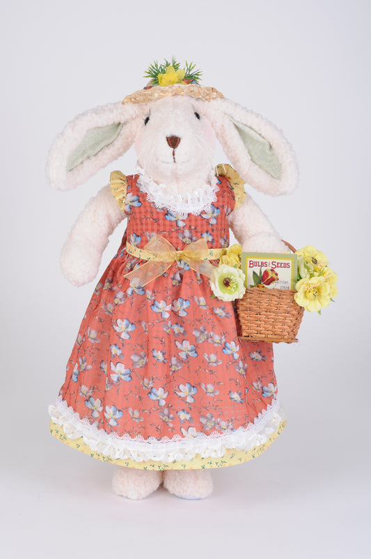 Flower Basket Bunny - Burlap and Bling Decor