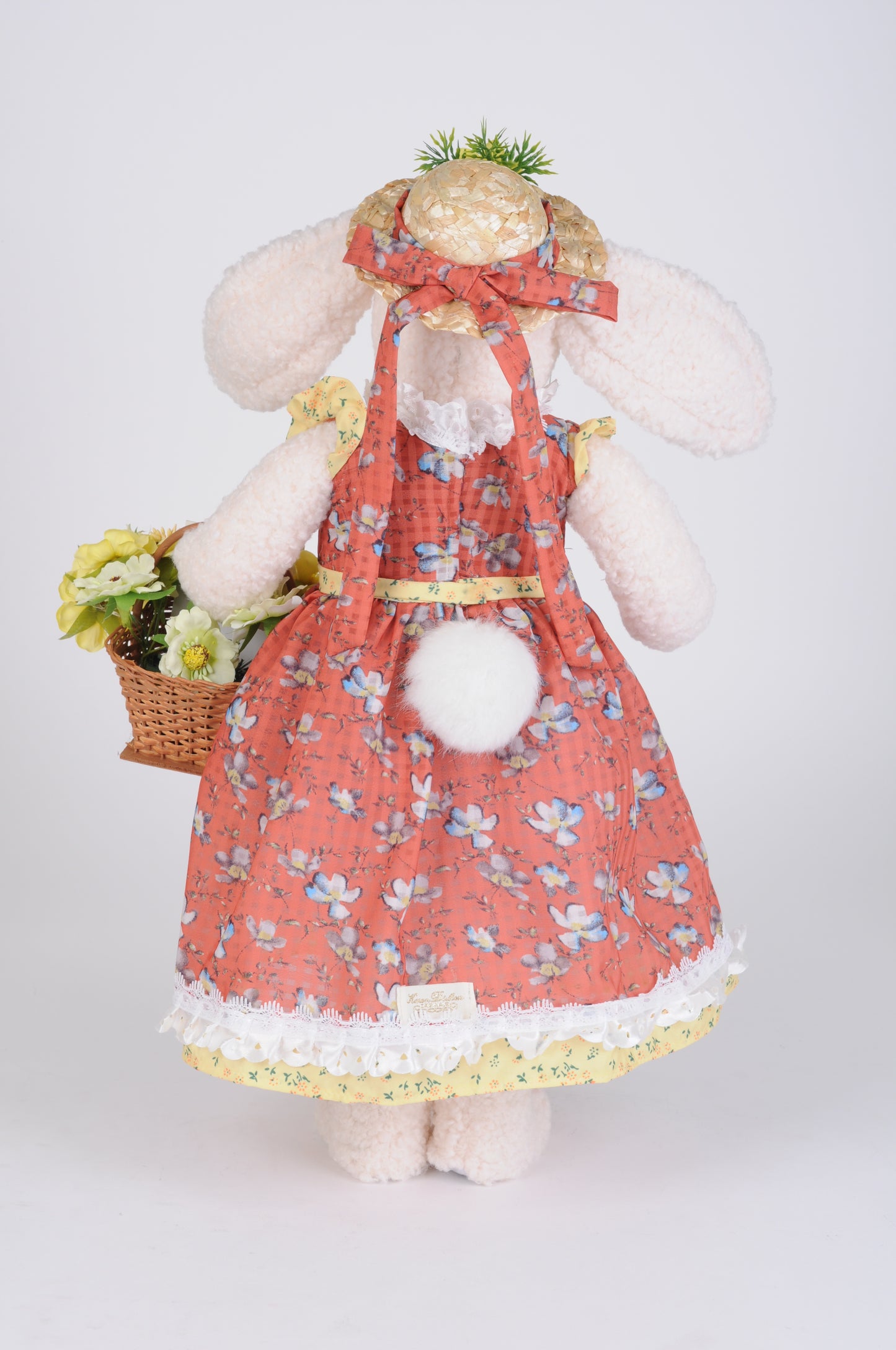 Flower Basket Bunny - Burlap and Bling Decor