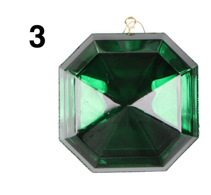 4-5" Dark Green Jewel Glitter- 4 Styles