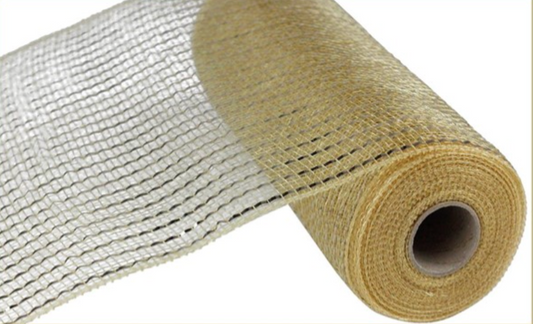 10"X10YD WIDE FOIL MESH CHAMPAGNE GOLD/FOIL - Burlap and Bling Decor