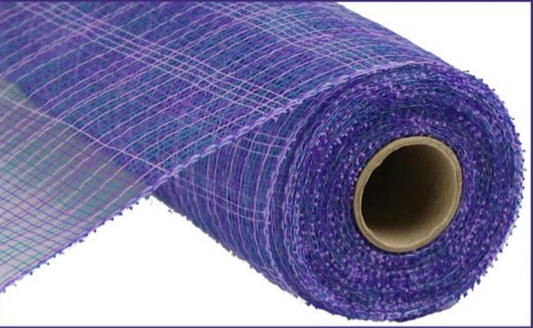 10"X10YD MULTI STRIPE MESH PURPLE/LAV/BLUE - Burlap and Bling Decor