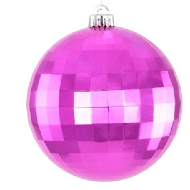 150MM DISCO BALL ORNAMENT FUCHSIA- Choose a Style - Burlap and Bling Decor