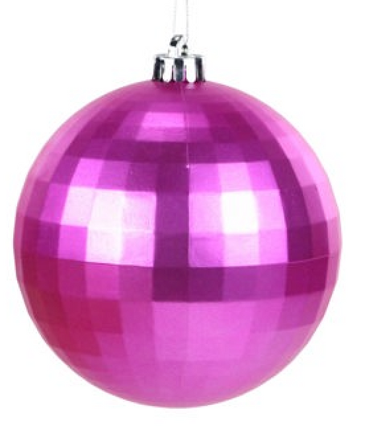 150MM DISCO BALL ORNAMENT FUCHSIA- Choose a Style - Burlap and Bling Decor