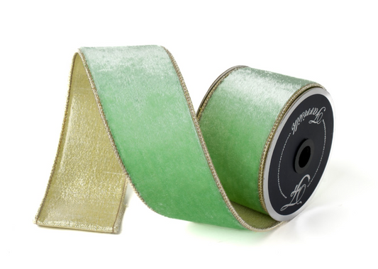 2.5"X10YD VELVET SHEEN MINT FARRISILK