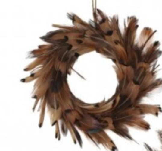 6" FEATHER WREATH ORNAMENT 3/AST Choose one Style