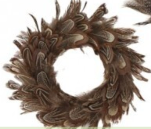 6" FEATHER WREATH ORNAMENT 3/AST Choose one Style