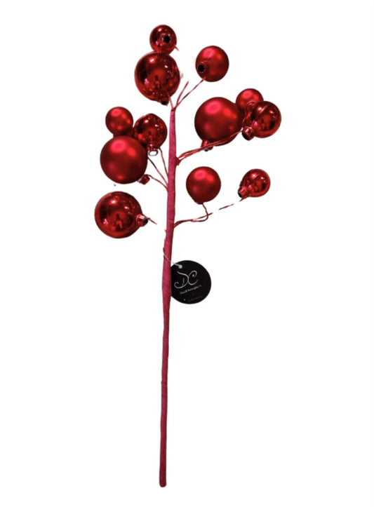Elegant Ball Pick - Red 16" - Burlap and Bling Decor