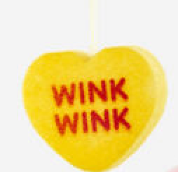 Flocked Conversation Heart, Sm, 6 Asst, Choose One 6" - Burlap and Bling Decor