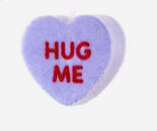 Flocked Conversation Heart, Sm, 6 Asst, Choose One 6" - Burlap and Bling Decor