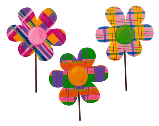 Madras Flowers Sm, Set of 3