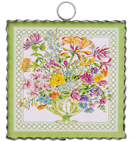 Mini Beck’s Green Floral Arrangement - Burlap and Bling Decor