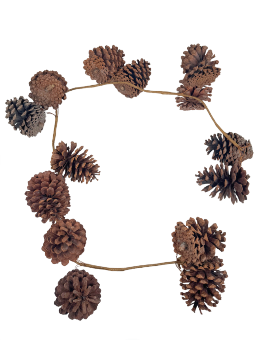 4FT NATURAL PINE CONE GARLAND NATURAL - Burlap and Bling Decor