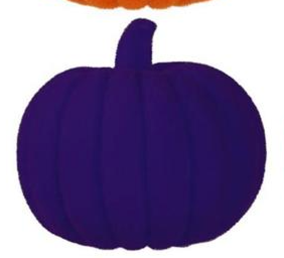 8"DIAX7.25"OAH FLOCKED PUMPKIN W/STEM  HALLOWEEN COLORS - Pick one - Burlap and Bling Decor