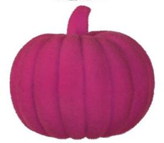 8"DIAX7.25"OAH FLOCKED PUMPKIN W/STEM  HALLOWEEN COLORS - Pick one - Burlap and Bling Decor