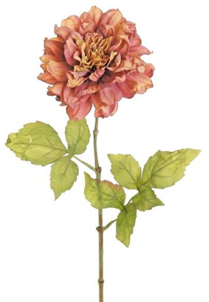 Dried Dahkia Rust - Burlap and Bling Decor