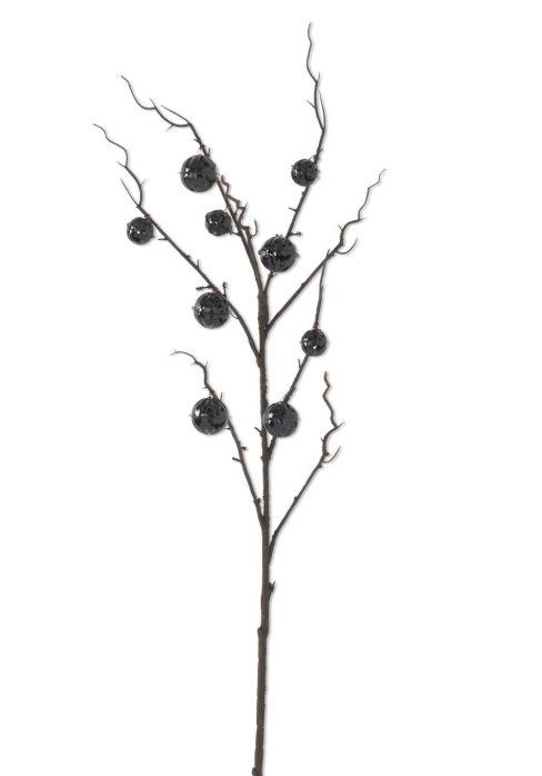 36 Inch Black Jack O Lantern Pumpkin Bells Stem - Burlap and Bling Decor