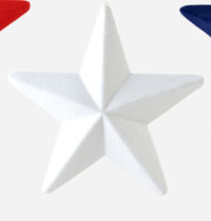 Flocked Hanging Stars - Burlap and Bling Decor