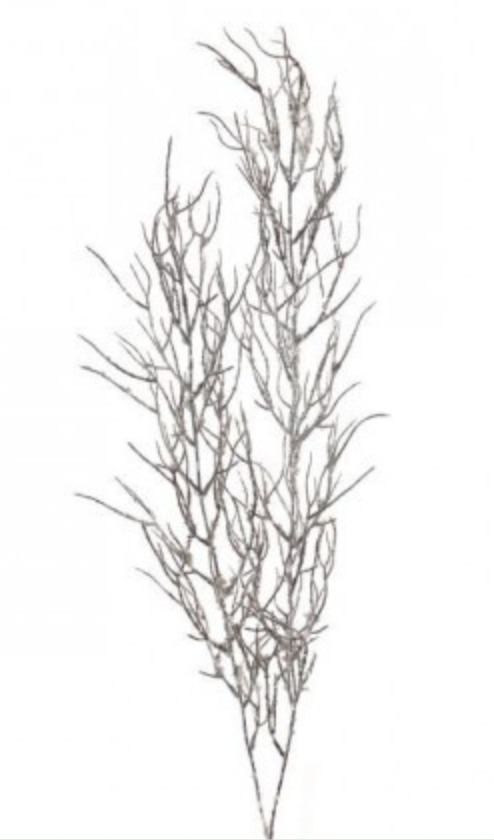 44" FROSTED HANGING TWIG BRANCH NATURAL FROST - Burlap and Bling Decor