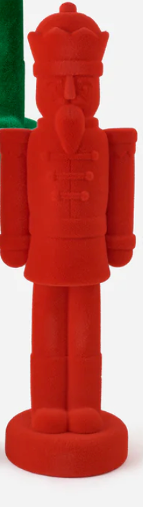 Flocked Nutcracker Figure, 36" Choose one white, sage, green,emerald,red or pink - Burlap and Bling Decor